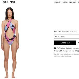 MIAOU Multicolor Demi One-Piece Swimsuit only try-on almost Brand new